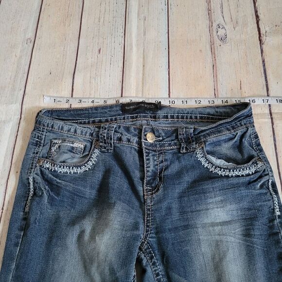 Rue 21 Twenty one  Ladies  Regular Low Rise Skinny Blue Denim Jeans Size 9/10R - Picture 15 of 15